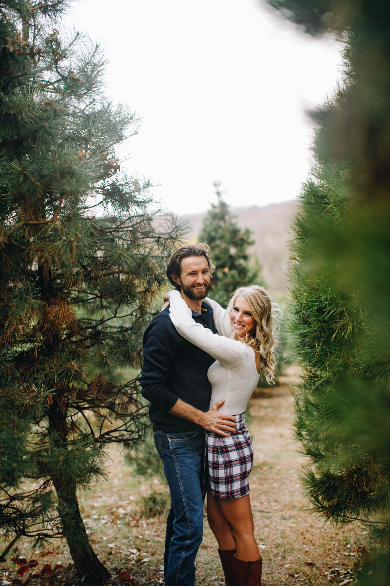 Kansas City Christmas Tree Farm Couple session – Kansas City Wedding ...