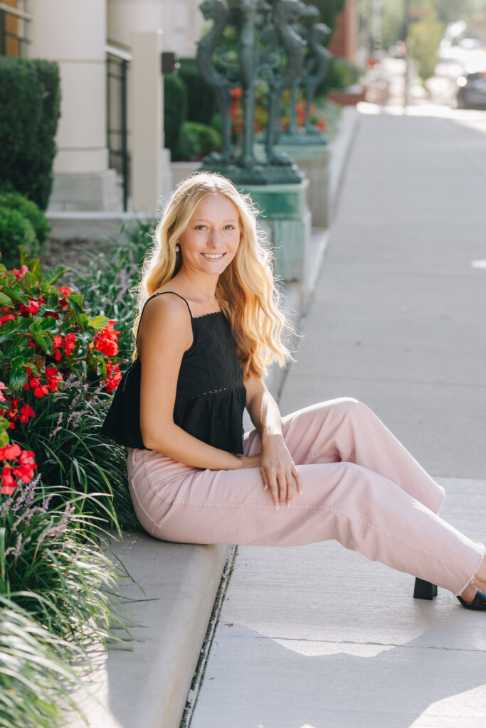 high school senior posing for photos